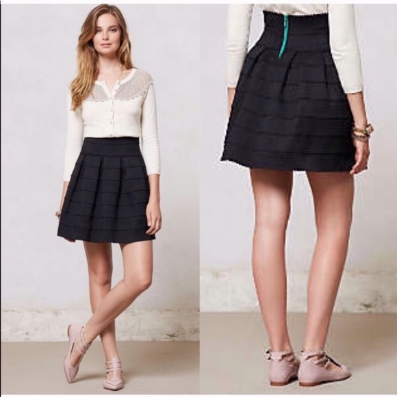 Anthropologie Dresses & Skirts - Anthro Girls from Savoy Black Ponte Skirt Med/Lar